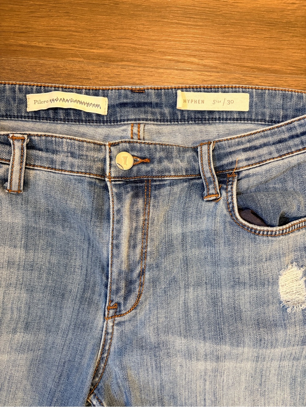 Pilcro Hyphen mid-rise Cuffed cropped jeans size 30 - Picture 3 of 7
